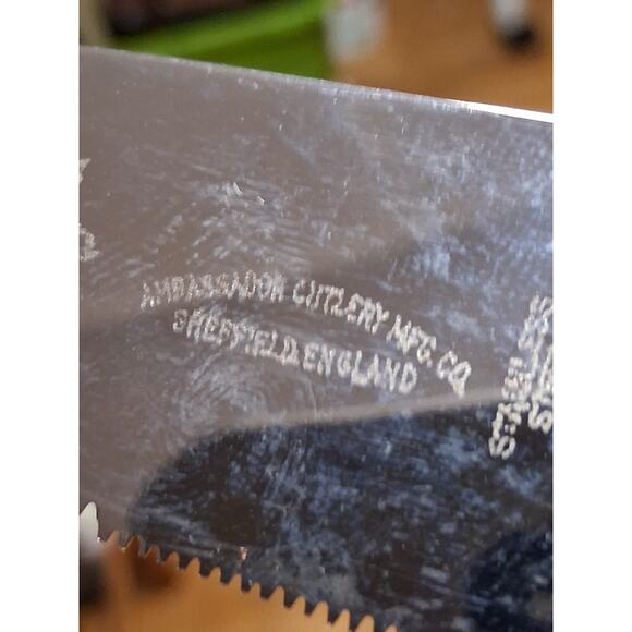 Ambassador Cutlery, Sheffield England. STERLING SILVER, HUGE MEAT carving set! - Picture 7 of 8